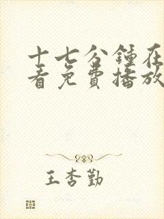 十七分钟在线观看免费播放电视剧