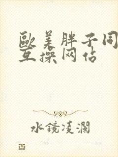 欧美胖子同性恋互操网站封面