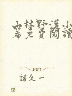 山林野汉小说全篇免费阅读