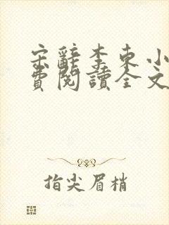 宋辞李东小说免费阅读全文无弹窗封面