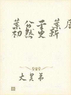 叶公子 叶辰萧初然更新