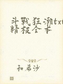 斗战狂潮txt精校全本