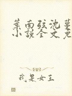 叶南弦沈蔓歌的小说全文免费阅读