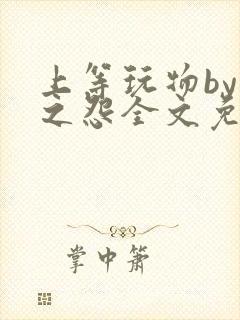 上等玩物by长之怨全文免费阅读笔趣阁封面