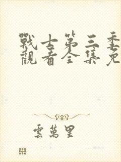 战士第三季在线观看全集免费播放