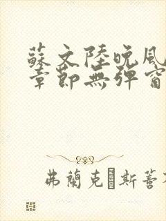 苏文陆晚风最新章节无弹窗笔趣阁