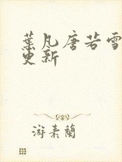 叶凡唐若雪现在更新封面