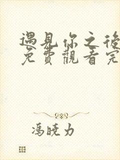 遇见你之后短剧免费观看完整版