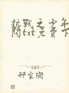 抗战之少年大军阀txt免费下载