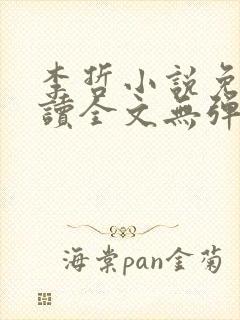 李哲小说免费阅读全文无弹窗