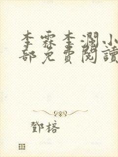 李霖李澜小说全部免费阅读