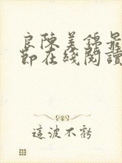 良陈美锦最新章节在线阅读封面