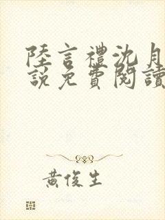 陆言礼沈月慈小说免费阅读最新章节封面