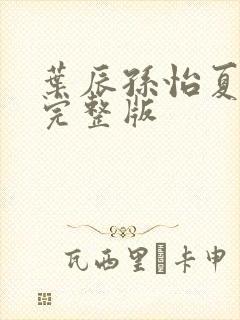 叶辰孙怡夏若雪完整版封面