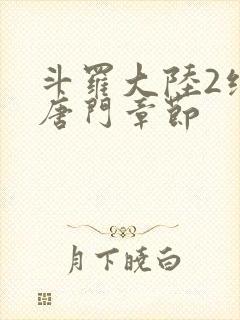 斗罗大陆2绝世唐门章节