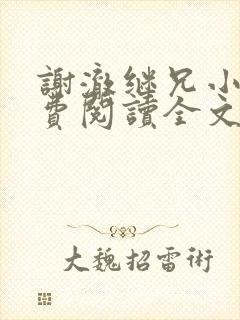 谢澈继兄小说免费阅读全文无弹窗