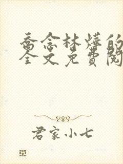 乔念林烨的小说全文免费阅读无弹窗