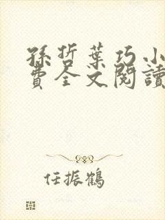 孙哲叶巧小说免费全文阅读