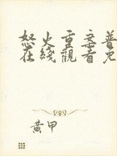 怒火重案普通话在线观看免费完整版