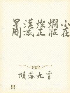 星汉灿烂小说无删减正版在线阅读