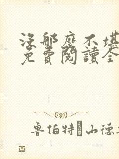 没那么不堪小说免费阅读全文