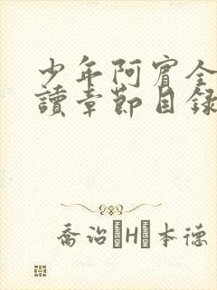 少年阿宾全文阅读章节目录