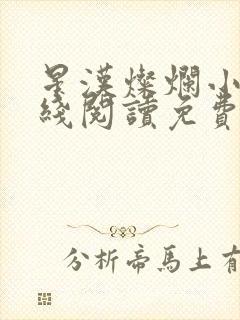 星汉灿烂小说在线阅读免费