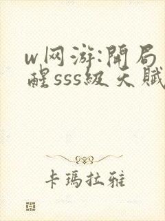 w网游:开局觉醒sss级天赋》封面