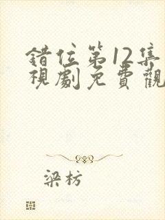 错位第12集电视剧免费观看