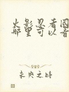 火影忍者国语版哪里可以看封面