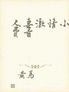 人妻激情小说免费看封面