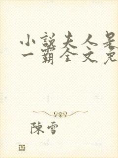 小说夫人是京城一霸全文免费阅读