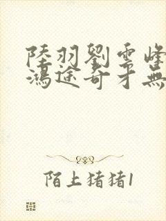 陆羽刘云峰小说鸿途奇才无弹窗笔封面