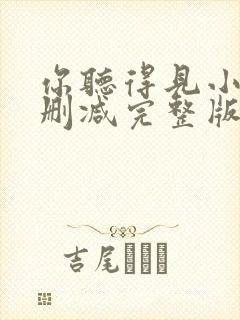 你听得见小说未删减完整版