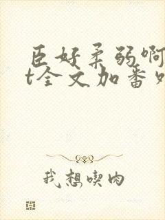 臣好柔弱啊txt全文加番外