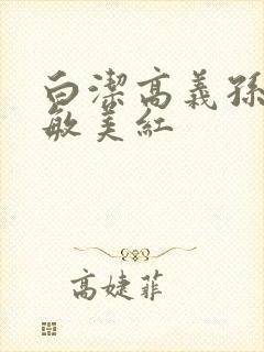 白洁高义孙倩张敏美红封面