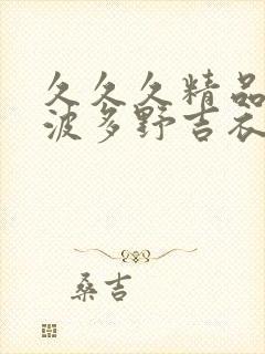 久久久精品国产波多野吉衣