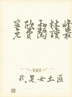 宁欣和林峰小说免费阅读最新章节