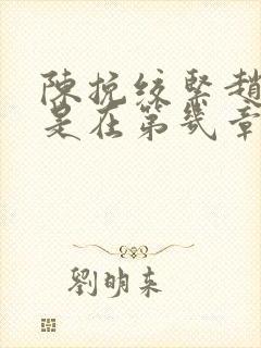 陈挽绞紧赵声阁是在第几章封面