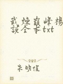 武炼巅峰杨开小说全本txt封面