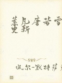 叶凡唐若雪今日更新