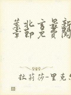 叶北玄最新更新章节免费阅读封面