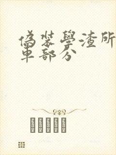 伪装学渣所有开车部分