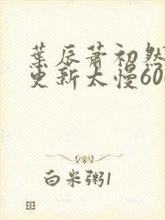 叶辰萧初然刚刚更新太慢600集