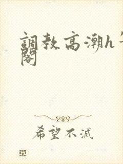 调教高潮h笔趣阁