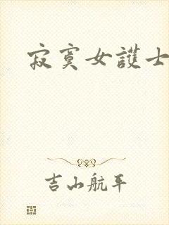 寂寞女护士封面