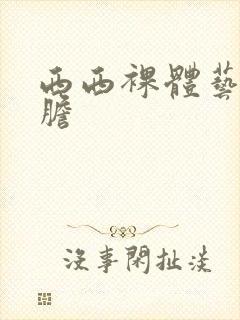 西西裸体艺术大胆封面