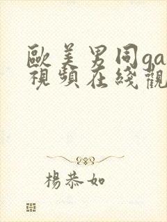 欧美男同gay视频在线观看