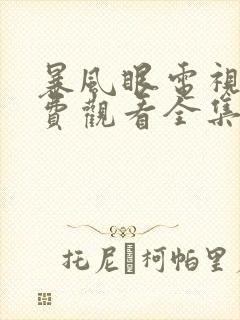 暴风眼电视剧免费观看全集高清