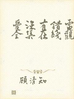 爱没有错电视剧全集在线观看免费